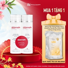 SKINCODE ESSENTIALS DUO PACK: MICELLAR WATER & FORTIFYING TONING LOTION (200ML X 2) - BỘ ĐÔI LÀM SẠCH & CÂN BẰNG DA NHẠY CẢM