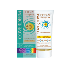 COVERDERM FILTERAY FACE PLUS SPF 50+ OILY/ACNEIC TINTED / KEM CHỐNG NẮNG DÀNH CHO DA DẦU NHỜN & MỤN MÀU DA