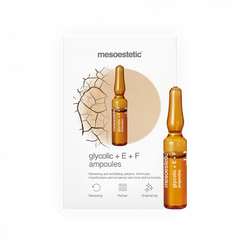 GLYCOLIC +E + F AMPOULES / AMPOULES GIÚP TÁI TẠO VÀ TẨY DA CHẾT NHẸ NHÀNG DÀNH CHO DA TỐI MÀU, THÔ SẦN, NẾP NHĂN VÀ RÃNH NHĂN