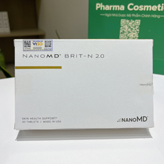 NANOMD BRIT-N 2.0 / VIÊN UỐNG TRẮNG DA GIÚP LÀN DA SÁNG KHỎE TỰ NHIÊN (THUẦN CHAY))
