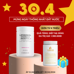 CODEAGE LIPOSOMAL OVARIAN INOSITOL / VIÊN UỐNG BỔ SUNG CHO PHỤ NỮ ĐƯỢC ĐIỀU CHẾ GIÚP HỖ TRỢ SỨC KHỎE BUỒNG TRỨNG VÀ CÂN BẰNG NỘI TIẾT