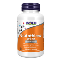 NOW FOODS GLUTATHIONE 500MG / VIÊN UỐNG LÀM SÁNG VÀ CHỐNG OXY HÓA MẠNH MẼ ( THUẦN CHAY)