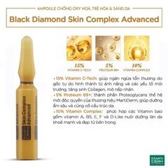 MARTIDERM BLACK DIAMOND SKIN COMPLEX ADVANCED / AMPOULE CHỐNG OXY HÓA TRẺ HÓA & LÀM SÁNG DA
