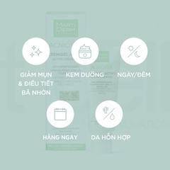 MARTIDERM ACNIOVER ACTIVE CREMIGEL / KEM DƯỠNG GIẢM NHỜN, MỤN & SE LỖ CHÂN LÔNG
