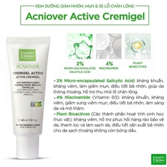MARTIDERM ACNIOVER ACTIVE CREMIGEL / KEM DƯỠNG GIẢM NHỜN, MỤN & SE LỖ CHÂN LÔNG