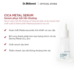 DR.DIFFERENT CICA METAL SERUM / SERUM LÀM DỊU, TĂNG CƯỜNG ĐỀ KHÁNG, PHỤC HỒI LÀN DA