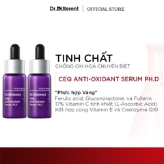 DR.DIFFERENT CEQ ANTI-OXIDANT SERUM PH.D / TINH CHẤT PHÚC HỢP CHỐNG OXY HÓA – LÃO HÓA, SÁNG DA, MỜ THÂM