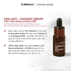 Dr.Different CEQ Anti-Oxidant Serum – Tinh Chất Phức Hợp Vitamin C 15%, E Và CoQ10 Hỗ Trợ Dưỡng Sáng, Làm Mờ Thâm Sạm Và Tăng Độ Đàn Hồi