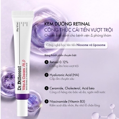 DR.DIFFERENT VITA A CREAM PH.D / KEM DƯỠNG CHỐNG LÃO HÓA, CẢI THIỆN NẾP NHĂN, GIẢM CHẠY XỆ (RETINAL 0.12%)