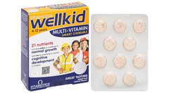 VITABIOTICS WELLKID MULTI-VITAMIN SMART CHEMABLE / VIÊN NHAI TĂNG CƯỜNG SỨC KHỎE, ĐỀ KHÁNG