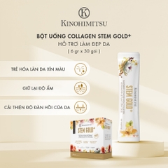 KINOHIMITSU STEM GOLD 6G / BỘT UỐNG COLLAGEN CAO CẤP TĂNG SỰ ĐÀN HỒI, ẨM MỊN VÀ ĐỀU MÀU DA