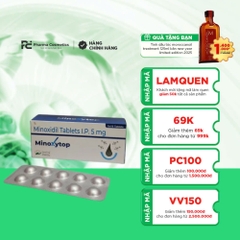 Minoxytop – Minoxidil Tablets IP 5mg: Thuốc Hỗ Trợ Điều Trị Tăng Huyết Áp & Kích Thích Mọc Tóc (Cần Chỉ Định Bác Sĩ)