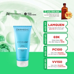 DERMEDIC HYDRAIN3 HIALURO CREAMY CLEANSING GEL: Gel Rửa Mặt Dịu Nhẹ Cho Làn Da Khô & Nhạy Cảm