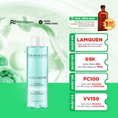 DERMEDIC NORMACNE PREVENTI CLEANSING AND REGULATING SKIN TONER: Cân Bằng & Sạch Sâu Cho Da Dầu Mụn