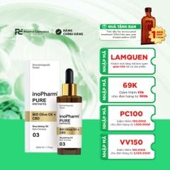 INOPHARM CBD + BIO OLIVE OIL: Tinh Dầu Làm Dịu, Dưỡng Ẩm & Trẻ Hóa Chuyên Sâu