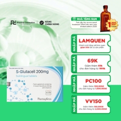 PHARMAFORM S-GLUTACELL: Viên Uống Hỗ Trợ Chống Oxy Hóa & Cải Thiện Nám Da