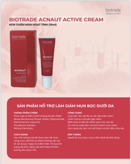 BIOTRADE ACNAUT ACTIVE CREAM OILY AND BLEMISH – PRONE SKIN / KEM TRỊ MỤN BỌC DƯỚI DA