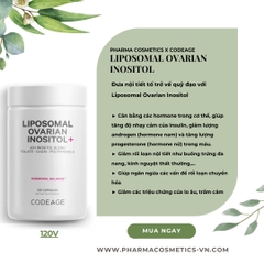 CODEAGE LIPOSOMAL OVARIAN INOSITOL / VIÊN UỐNG BỔ SUNG CHO PHỤ NỮ ĐƯỢC ĐIỀU CHẾ GIÚP HỖ TRỢ SỨC KHỎE BUỒNG TRỨNG VÀ CÂN BẰNG NỘI TIẾT