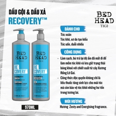 BED HEAD RECOVERY / CẶP DẦU GỘI & DẦU XẢ KHÔ XƠ