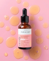 PURE & CARE NIACINAMIDE + PANTHENOL / TINH CHẤT GIÚP GIẢM DẦU THỪA, MỤN VÀ MẨN ĐỎ HIỂU QUẢ
