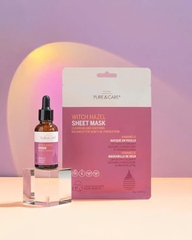 PURE & CARE WITCH HAZEL SHEET MASK / MẶT NẠ CÂN BẰNG DẦU, THU NHỎ LỖ CHÂN LÔNG