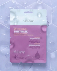 PURE & CARE WITCH HAZEL SHEET MASK / MẶT NẠ CÂN BẰNG DẦU, THU NHỎ LỖ CHÂN LÔNG