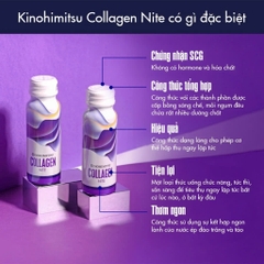 KINOHIMITSU COLLAGEN NITE 5300mg / NƯỚC UỐNG CHỐNG LÃO HÓA, GIÚP NGỦ NGON