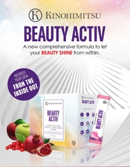 KINOHIMITSU BEAUTY ACTIV 5G / BỘT UỐNG CHỐNG LÃO HÓA, DA SÁNG VÀ ĐỀU MÀU