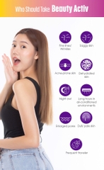 KINOHIMITSU BEAUTY ACTIV 5G / BỘT UỐNG CHỐNG LÃO HÓA, DA SÁNG VÀ ĐỀU MÀU
