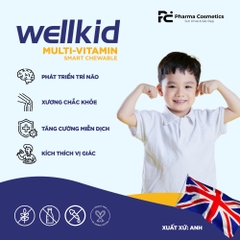 VITABIOTICS WELLKID MULTI-VITAMIN SMART CHEMABLE / VIÊN NHAI TĂNG CƯỜNG SỨC KHỎE, ĐỀ KHÁNG