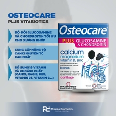 VITABIOTICS OSTEOCARE PLUS GLUCOSAMINE & CHONDROITIN / VIÊN UỐNG HỖ TRỢ XƯƠNG KHỚP NGƯỜI LỚN