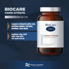 CANXI BIOCARE CALCIUM CITRATE / BỔ SUNG CANXI HỮU CƠ