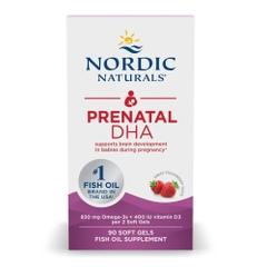 NORDIC NATURALS PRENATAL DHA / VIÊN UỐNG PHÁT TRIỂN NÃO BỘ VÀ THỊ GIÁC THAI NHI, TĂNG CƯỜNG ĐỀ KHÁNG CHO MẸ BẦU
