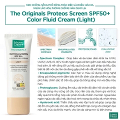 MARTIDERM THE ORIGINALS PROTEOS SCREEN SPF50+ COLOR FLUID CREAM (LIGHT) (40ML) KEM CHỐNG NẮNG LÀM ĐỀU MÀU DA 