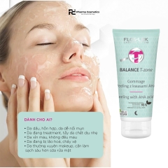 FLOSLEK BALANCE T-ZONE GOMMAGE PEELING WITH AHA ACIDS / TẨY DA CHẾT THUẦN CHAY -  “THỨC TỈNH” LÀN DA SÁNG KHỎE, MỊN MÀNG TỰ NHIÊN 