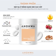 AHOHWA TONE-UP BRIGHTENING CREAM MASK / MẶT NẠ Ủ NHẢ NẮNG, SÁNG DA VÀ ĐỀU MÀU DA