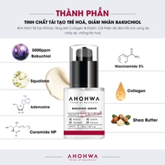 AHOHWA BAKUCHIOL SERUM / TINH CHẤT TÁI TẠO TRẺ HOÁ, GIẢM NHĂN 