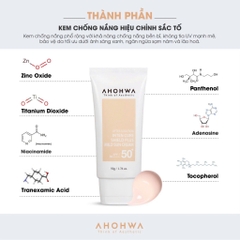 AHOHWA SPF 50+/PA++++ INTER CURE SHIELD PLUS MILD SUN CREAM / KEM CHỐNG NẮNG HIỆU CHỈNH SẮC TỐ - X5 BẢO VỆ 
