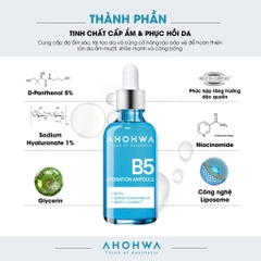 AHOHWA HYDRATION AMPOULE B5 / TINH CHẤT B5 CẤP ẨM VÀ PHỤC HỒI DA 