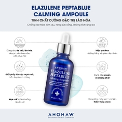 AHOHWA ELAZULENE PEPTABLUE CALMING AMPOULE / TINH CHẤT PHỤC HỒI, TRẺ HOÁ TẾ BÀO SINH HỌC 