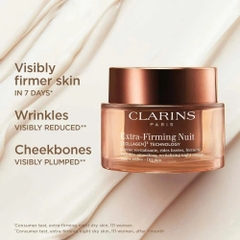 CLARINS EXTRA-FIRMING NIGHT CREAM DRY SKIN: Kem Dưỡng Đêm Tái Sinh Làn Da Săn Chắc, Tươi Trẻ Mỗi Đêm