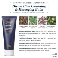 OH!OH! DIVINE BLUE CLEANSING & MASSAGING BALM: Sáp Tẩy Trang Làm Sạch Sâu, Dưỡng Ẩm & Làm Dịu Da