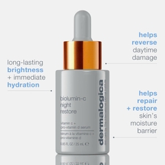 DERMALOGICA BIOLUMIN-C NIGHT RESTORE SERUM: Tái Sinh Làn Da Qua Đêm - Khôi Phục Rạng Rỡ, Ẩm Mượt