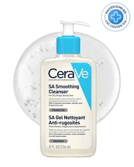 CERAVE SA SMOOTHING CLEANSER: Sữa Rửa Mặt Tẩy Tế Bào Chết Dịu Nhẹ Cho Làn Da Khô, Sần Sùi, Giảm Mụn Ẩn