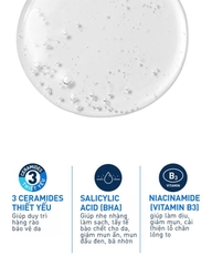 CERAVE SA SMOOTHING CLEANSER: Sữa Rửa Mặt Tẩy Tế Bào Chết Dịu Nhẹ Cho Làn Da Khô, Sần Sùi, Giảm Mụn Ẩn