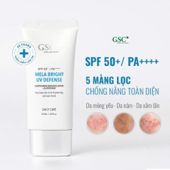 GSC MELA BRIGHT UV DEFENSE SPF 50+/ PA++++: Kem Chống Nắng Phổ Rộng - Dưỡng Sáng & Bảo Vệ Da Nám Toàn Diện