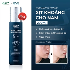 GSC MEN'S TONER: Xịt Khoáng Dưỡng Ẩm, Giảm Mụn & Bảo Vệ Da Chuyên Biệt Cho Nam Giới