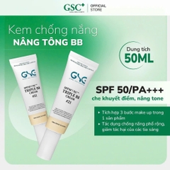 GSC TRIPLE BB CREAM SPF 50+/PA+++: Kem Chống Nắng Nâng Tone 3 trong 1 - Trang Điểm, Bảo Vệ & Dưỡng Da Hoàn Hảo