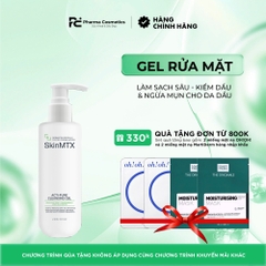 SKINMTX ACTI-PURE CLEANSING GEL: Gel Rửa Mặt Làm Sạch Sâu - Kiềm Dầu & Ngừa Mụn Cho Da Dầu