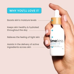 TIMELESS HYALURONIC ACID 100% PURE SERUM: Tinh Chất Cấp Ẩm Sâu, Phục Hồi Da Khô Căng